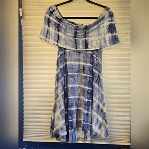 Ezra Blue and White Tie-Dye Tunic